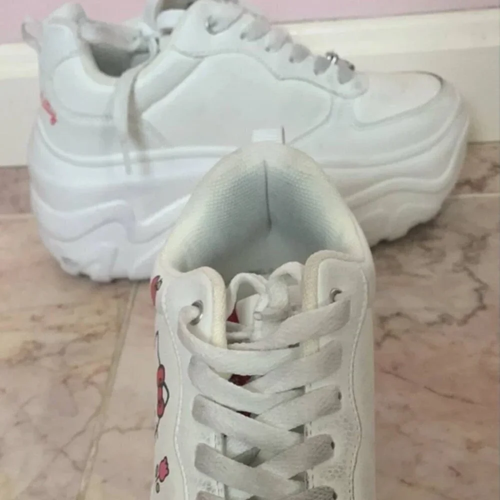Cute Sanrio Primark x Hello Kitty Cherries Platform Sneaker Shoes US 6